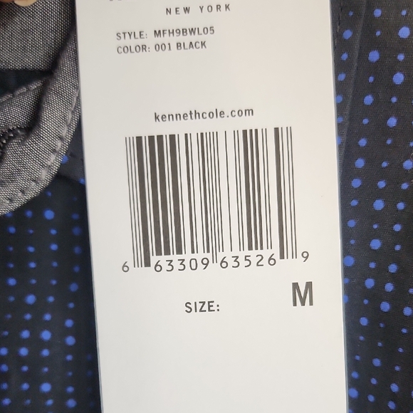Kenneth Cole Navy Button Down Shirt - Picture 5 of 5